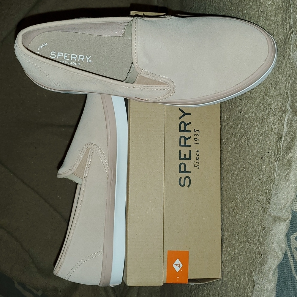 Sperry Suede Slip on Sneakers, Size 9